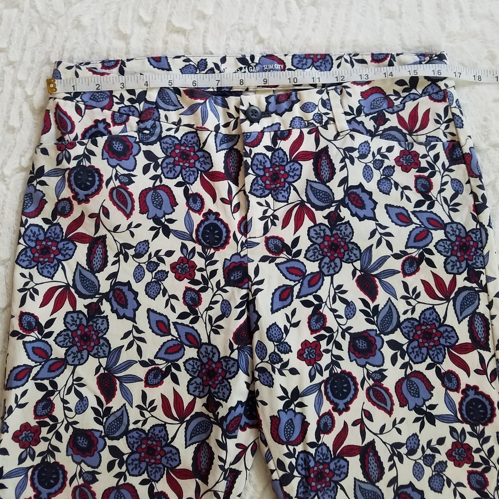 Gap Floral Slim City Khakis - Picture 2 of 10